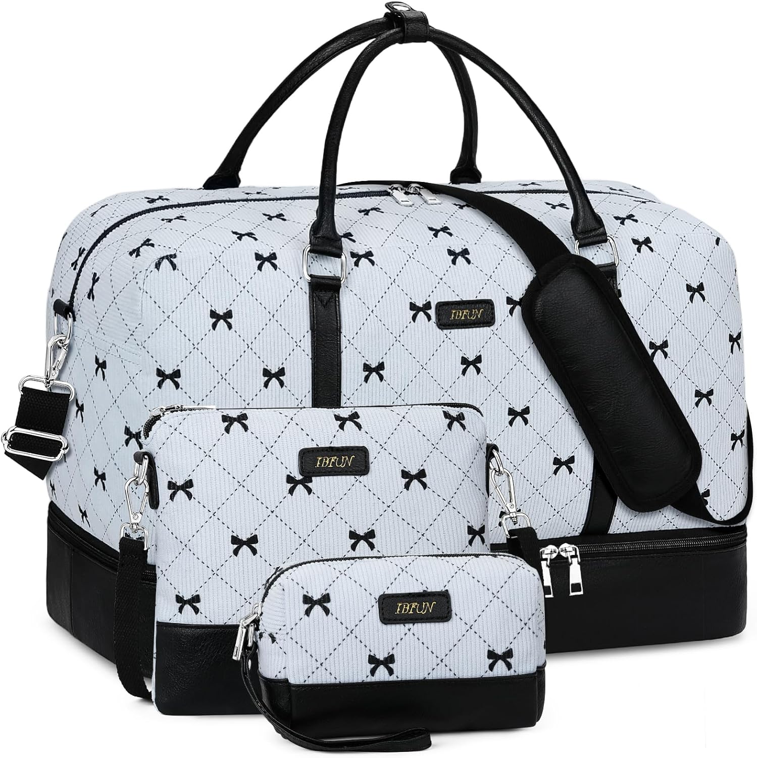 IBFUN Weekender Bags for Women, 21" Weekender Travel Bag, Travel Duffle Bag with Shoe Compartment Carry on Overnight Duffel Bag for Weekend Travel Business Trip - Image 9