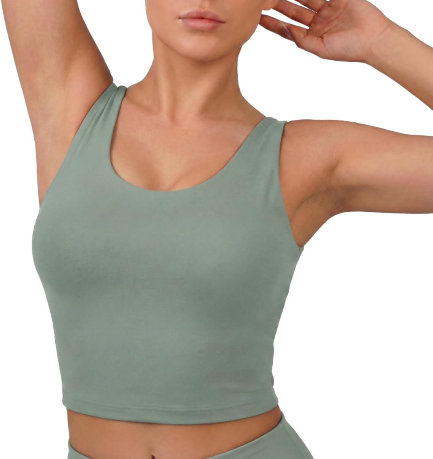 Nirlon U Tank Sports Bra for Women u2013 Scoop Neck Workout Top with Built-in Cups u2013 Ideal for Yoga, Gym & All-Day Comfort Wear - Image 6