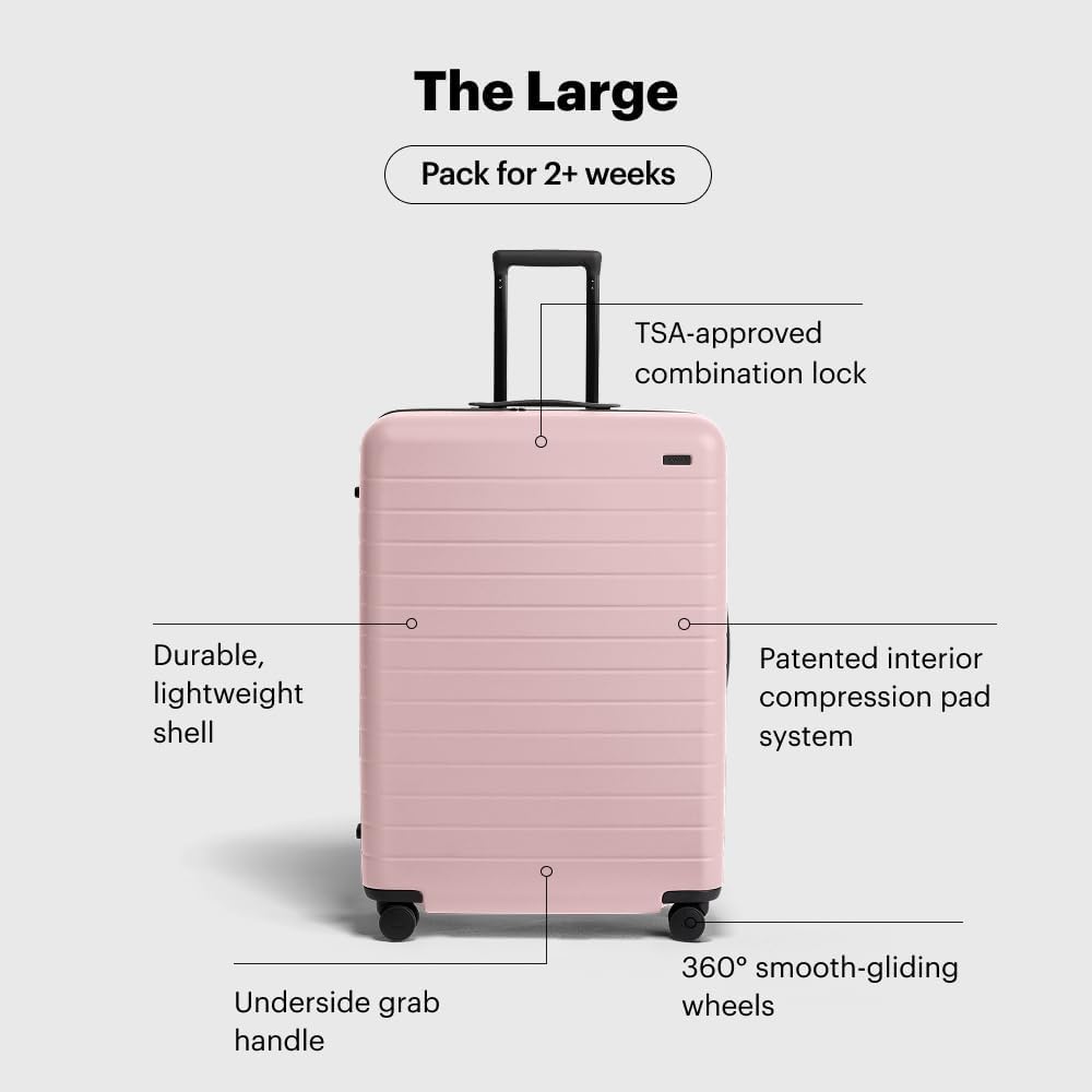 Alternative view of Away Large Checked Luggage u2013 29" Hardside Suitcase with Spinner Wheels, Durable 100% Polycarbonate Lightweight Travel Bag, TSA Approved Lock & Interior Compression System, Blush Pink