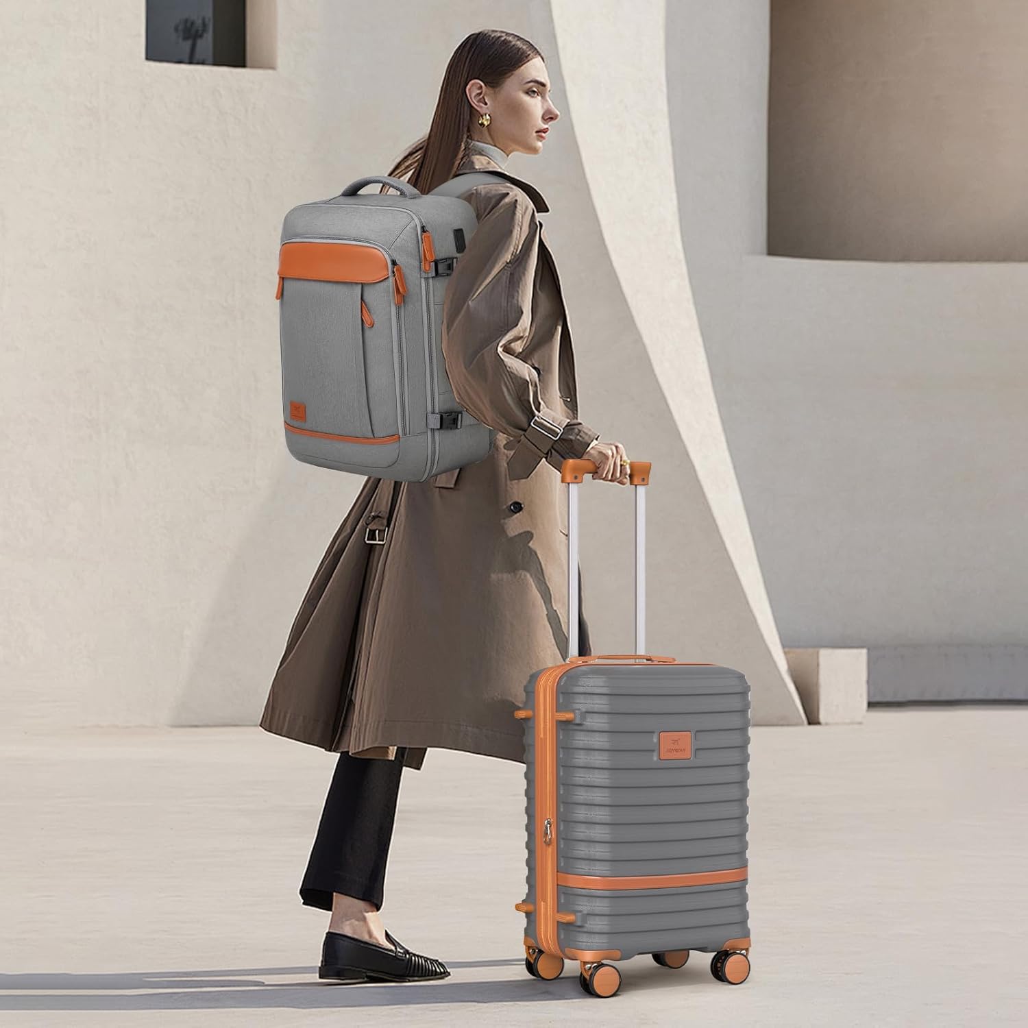 Joyway Expandable Carry on Luggage Sets Airline Approved, Lightweight Hard Shell 20 Inch Carry-on Suitcase with Spinner Wheels