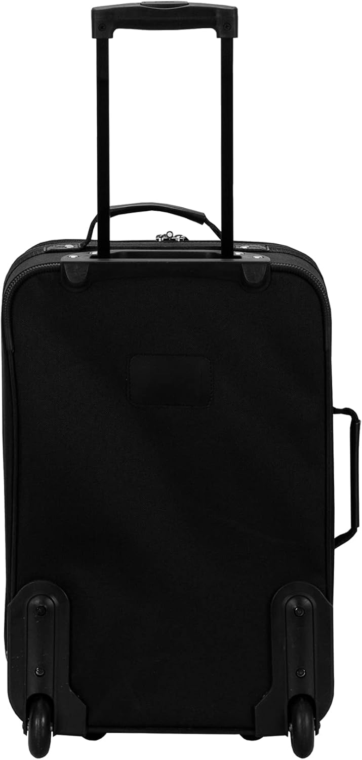 Alternative view of Rockland Vara Softside 3-Piece Upright Luggage Set,Expandable, Black, (20/22/28)
