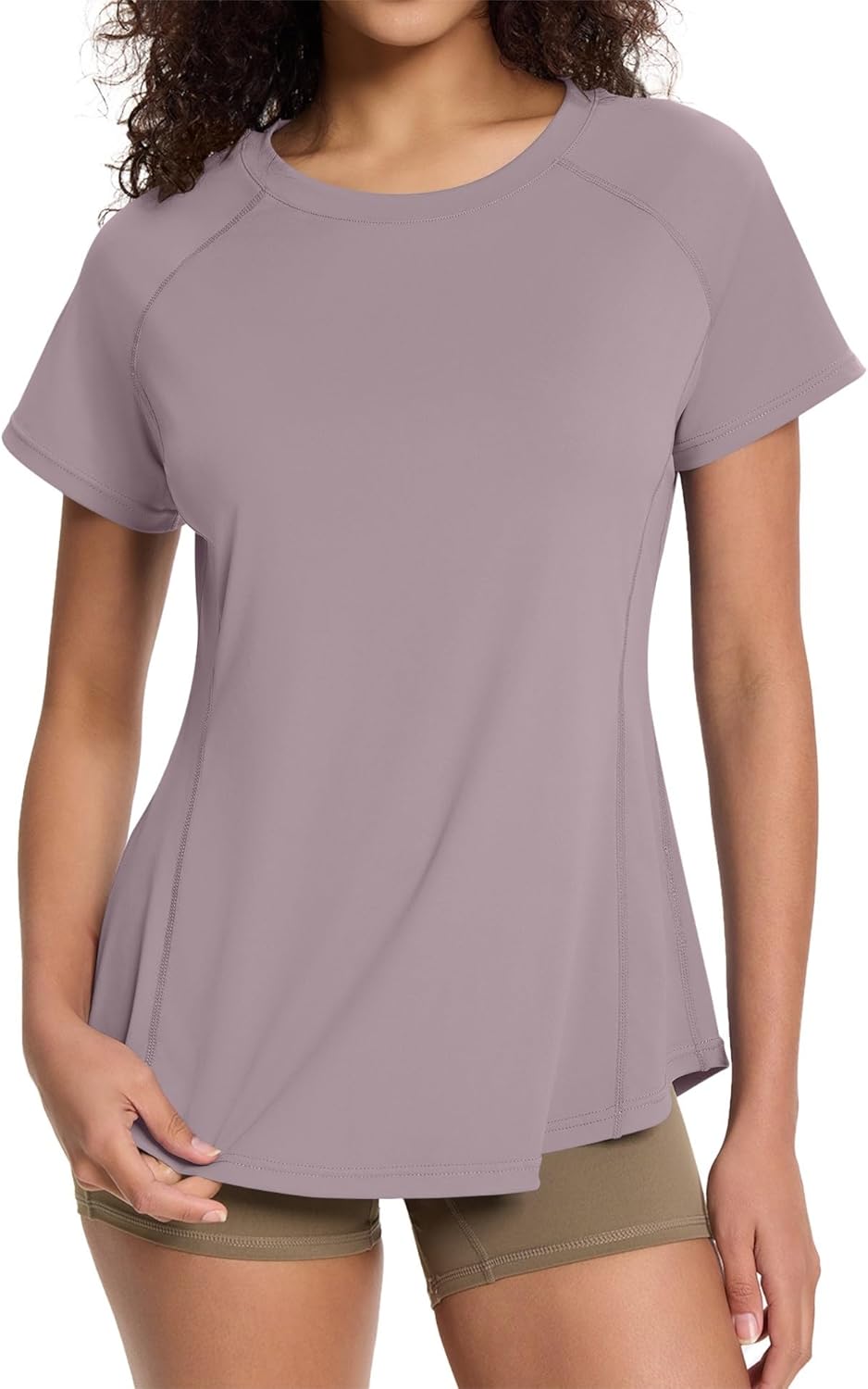 Loovoo Workout Tops for Women Loose Fit Breathable Activewear Cool Quick Dry Gym Athletic Tee Top