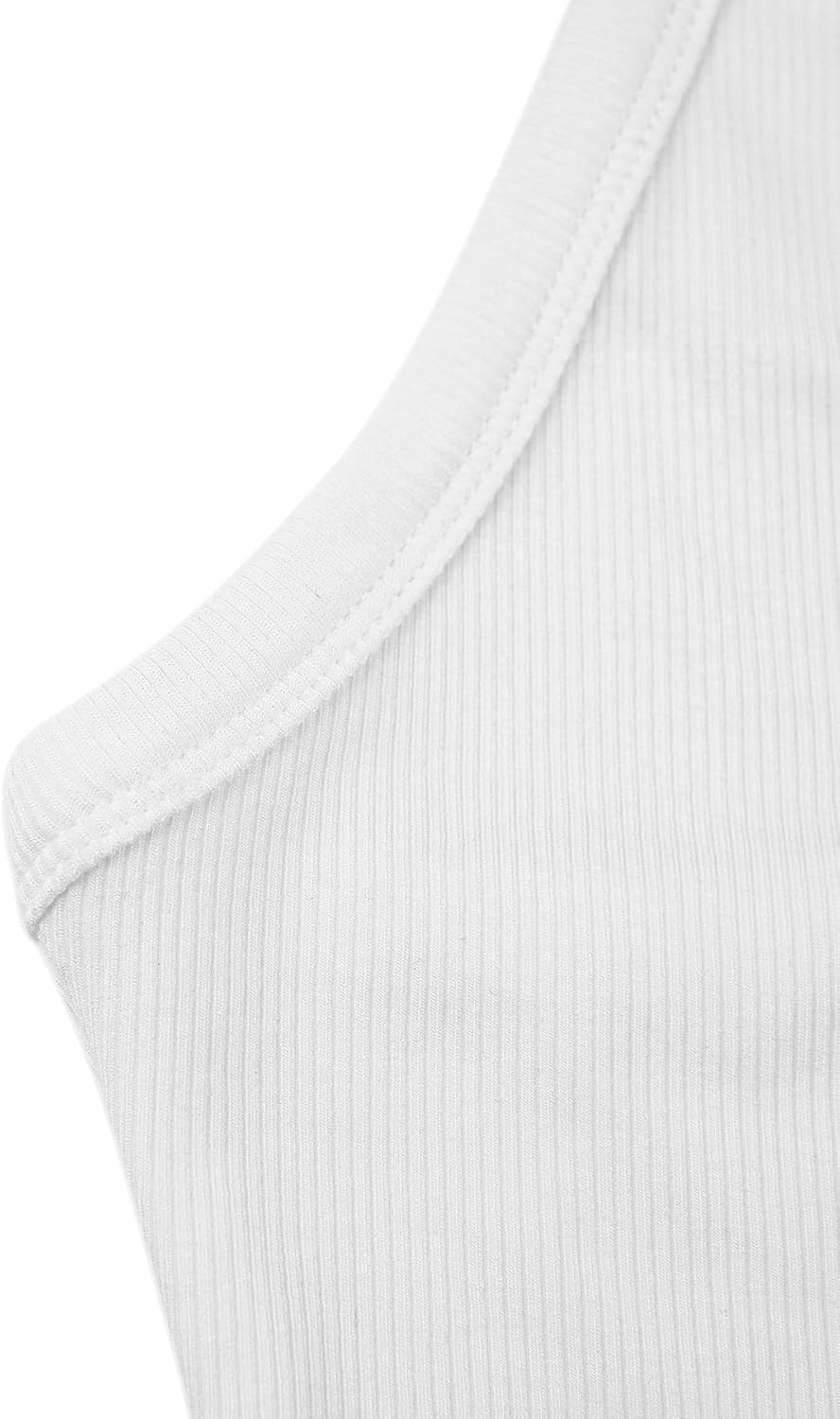 iGENJUN Workout Tops for Women Racerback Basic Tank Summer 2025 Camisole V Neck Slim Fit Ribbed Sleeveless - Image 4