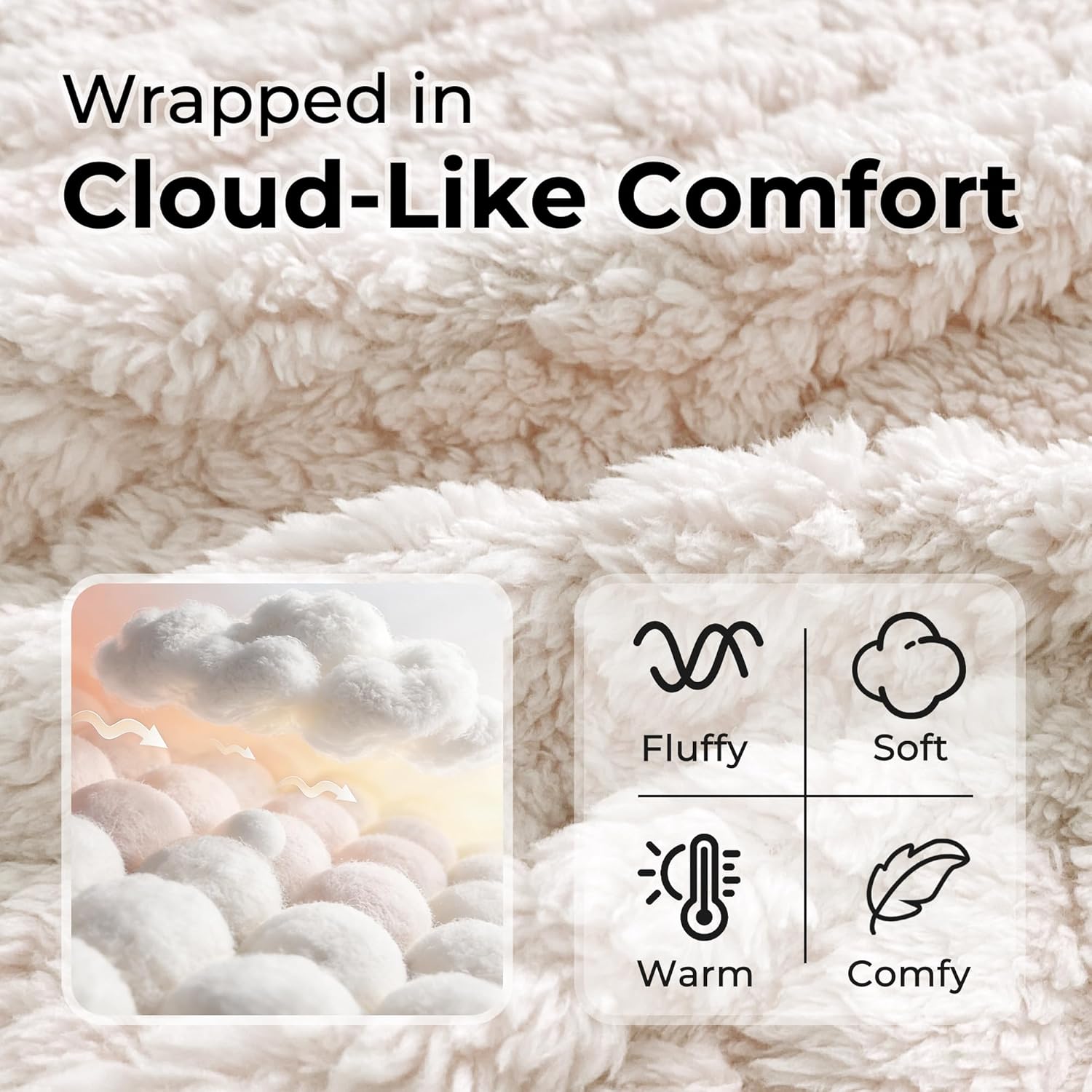 LYCY Women's Hooded Plush Short Bathrobe, Ultra Soft Jacquard Fluffy Robe with Pockets, Cozy Fuzzy Loungewear