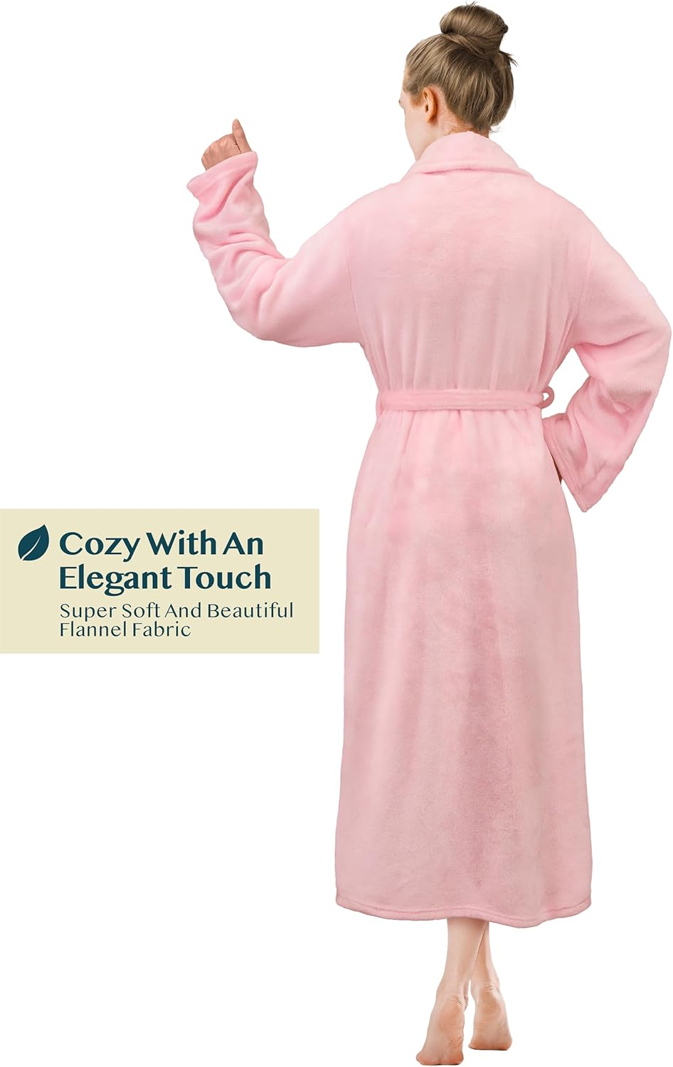 PAVILIA Womens Robe Fleece Plush Soft, Fluffy Fuzzy Cozy Warm Bathrobe, Shower Spa House Long Robe for Women