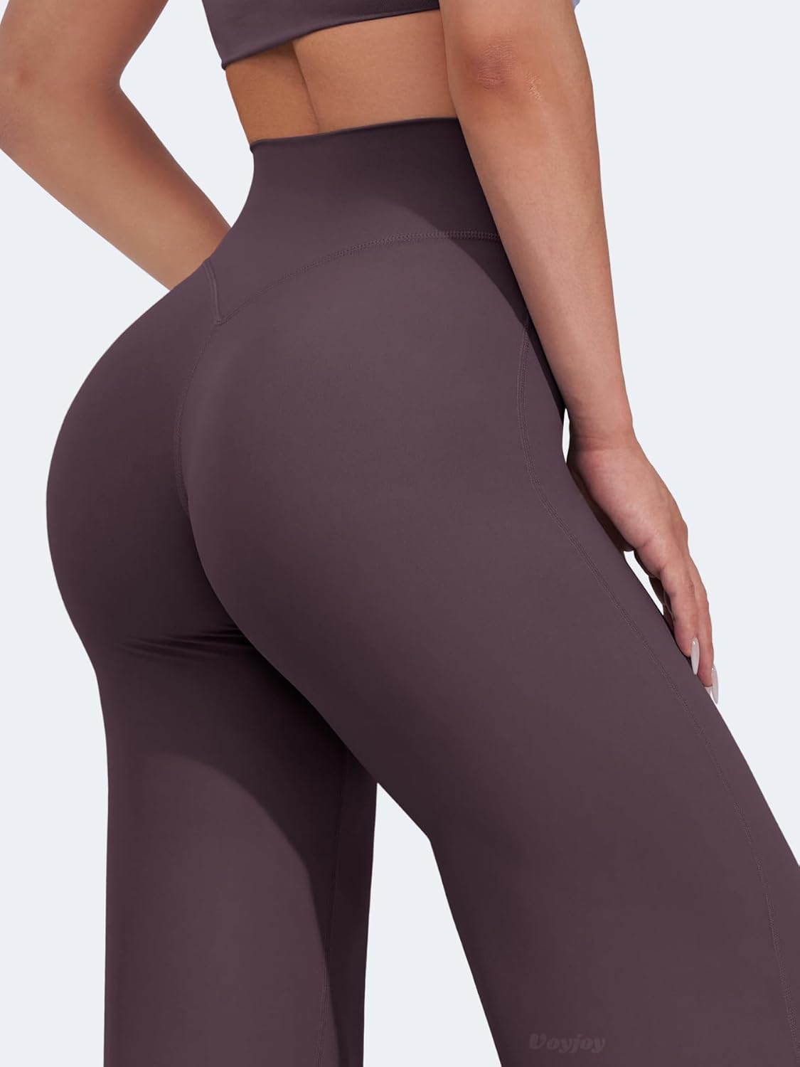 Alternative view of VOYJOY Straight Leggings Bottoms Wide Leg Pants for Women 29"/ 31.5"/33"/35" High Waist Stretch Casual Sweatpants