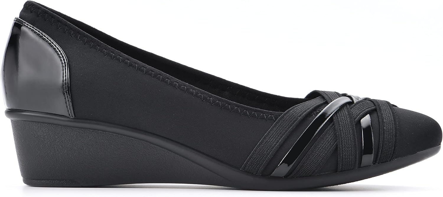 Cliffs by White Mountain Women's Bowie Cushioned Ballet Wedge Heel