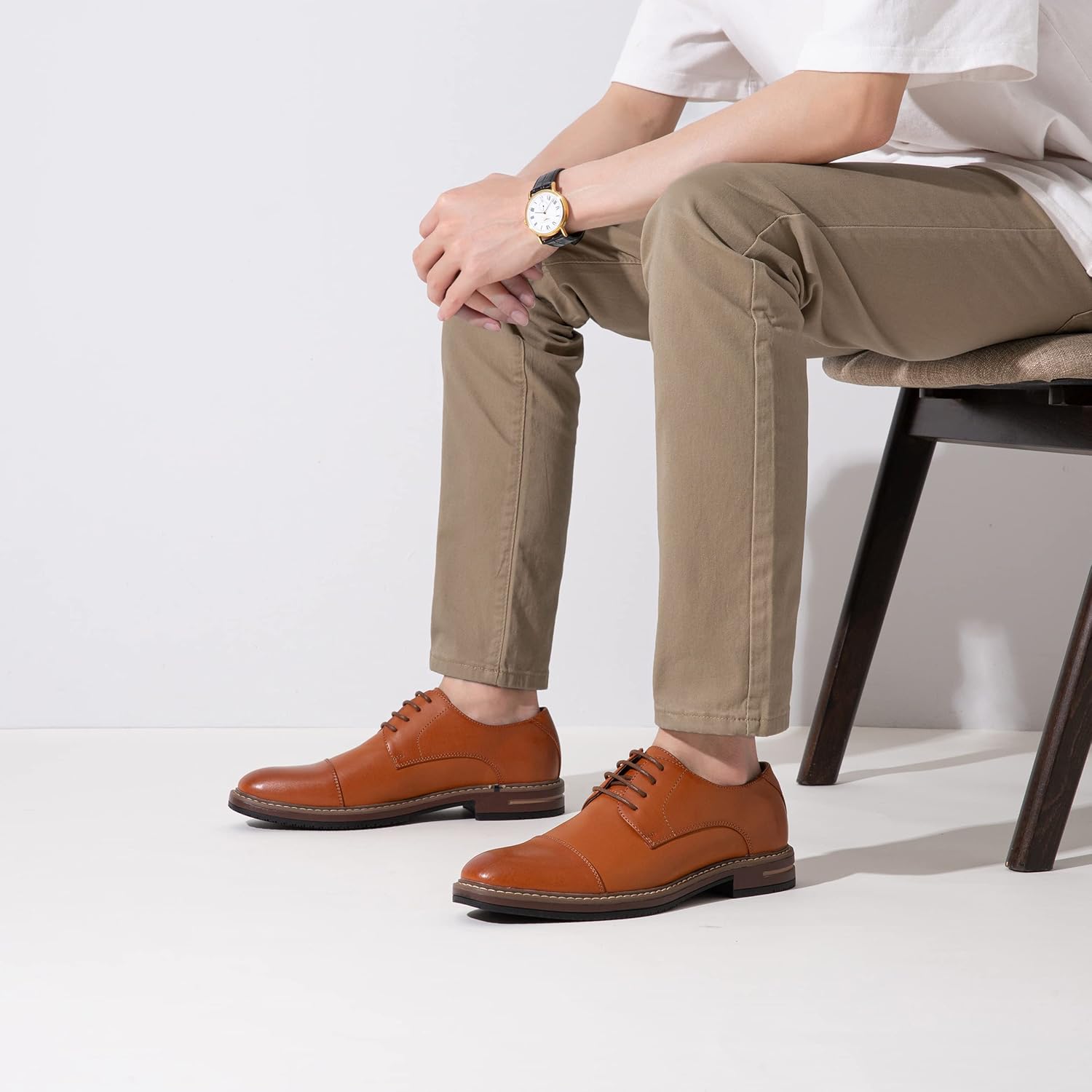 Jousen Men's Dress Shoes Classic Oxfords Formal Business Shoes Modern Derby