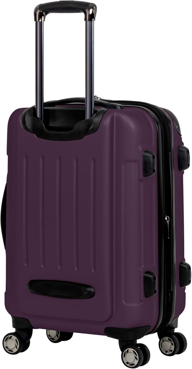 Alternative view of Kenneth Cole REACTION Renegade Luggage Expandable 8-Wheel Spinner Lightweight Hardside Suitcase, Midnight Plum, 20-Inch Carry On