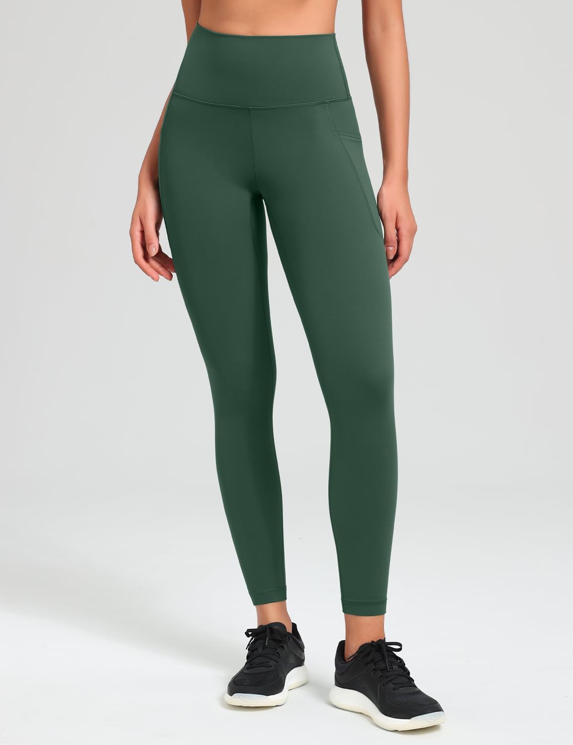 HeyNuts Pro Leggings with Pockets 25'', High Waisted 7/8 Workout Pants