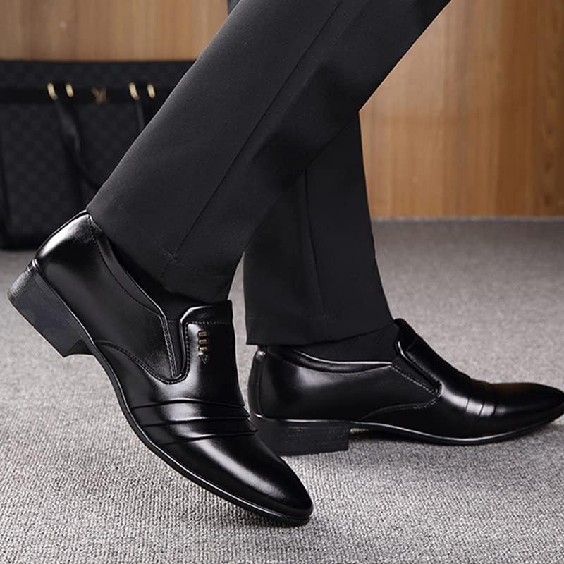 Menu2019s Dress Shoes Oxfords Uniform Business Slip On Formal Soft Classic Wedding Casual Modern Work Shoes Black US6-15