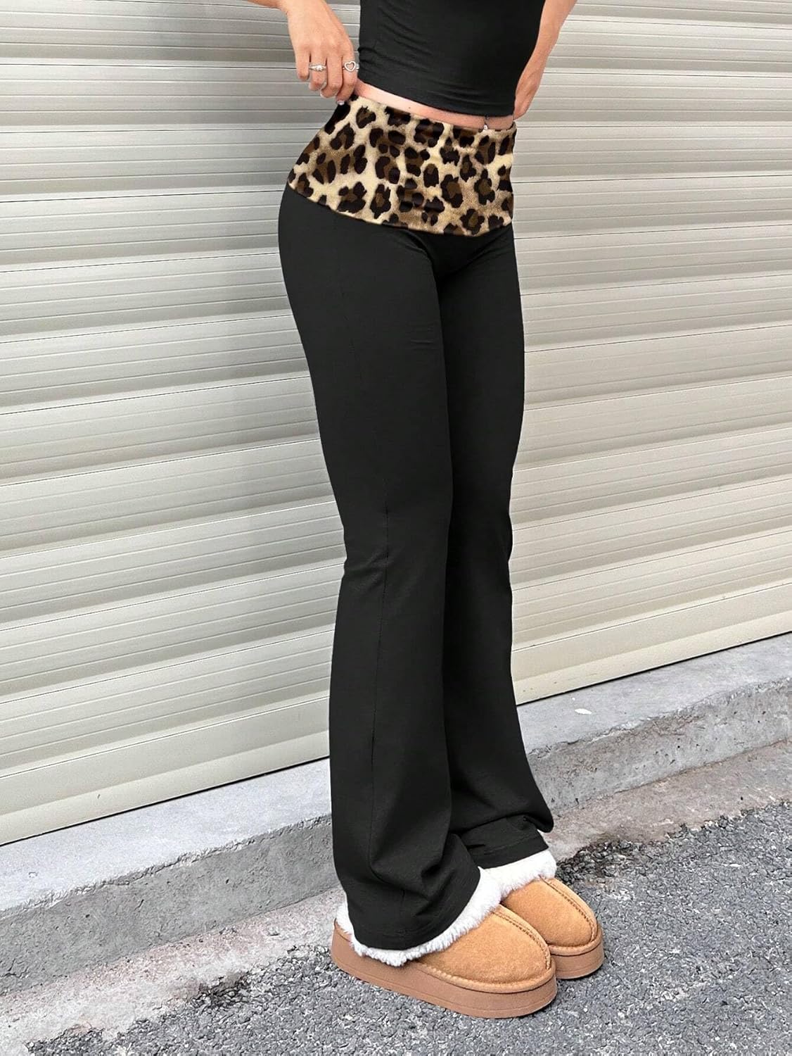 Alternative view of FAQUDY Women's 3 Piece Yoga Pants Set High Waisted Elastic Waist Flare Bootcut Leggings Gym Workout Casual Wear