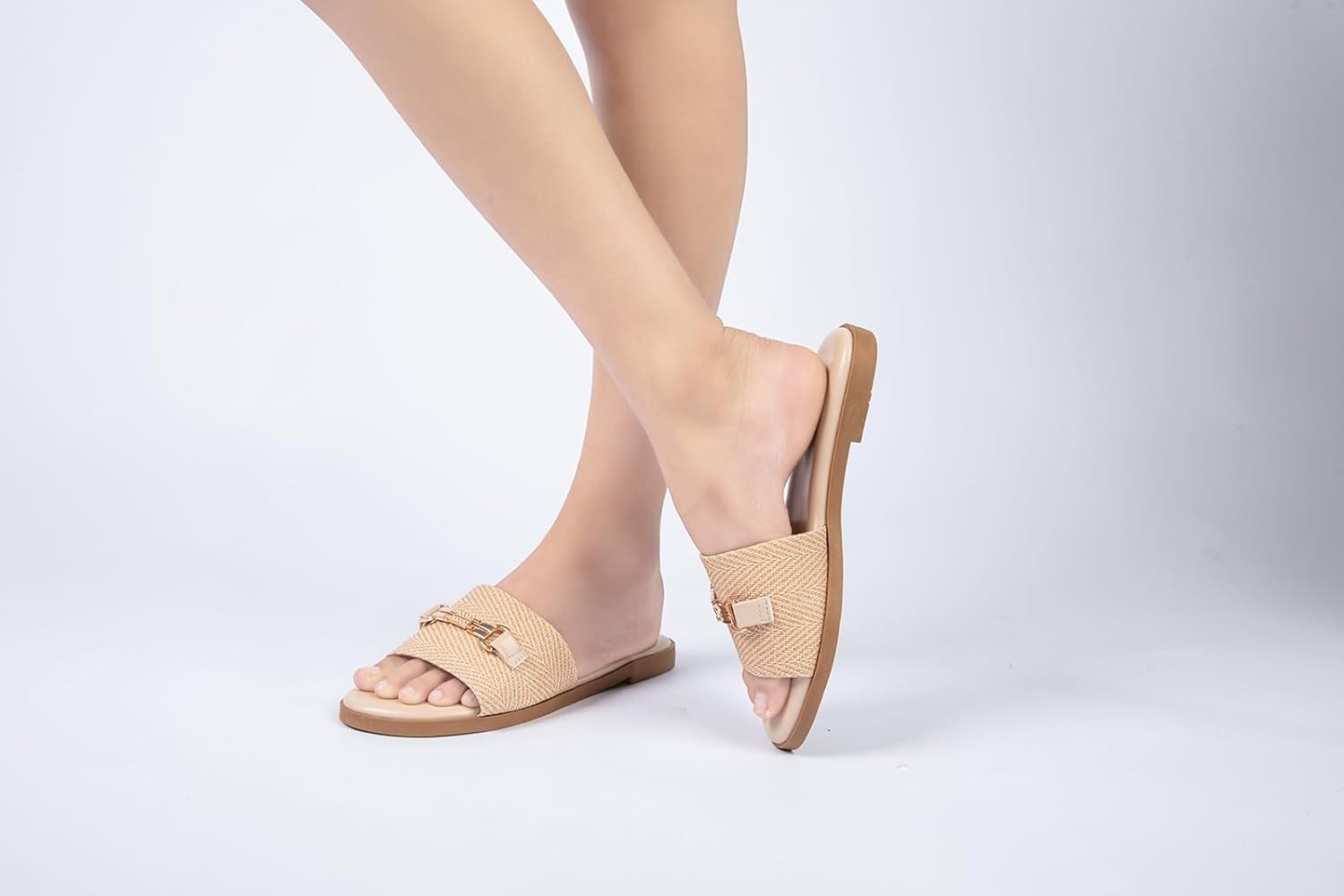 TETSUO Flat Sandals for Women 2026 Slide Sandals Summer Fashion Women Dressy Slip on Shoes for Party Wedding Vacation Beach Walking Square Open Toe Shoes