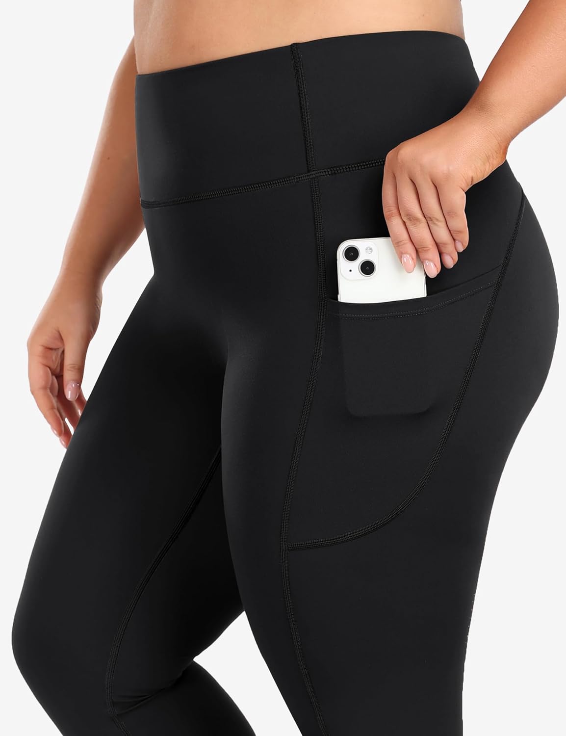 Alternative view of Heathyoga X-6XL Plus Size Leggings for Women with Pockets Tummy Control Plus Size Yoga Pants High Waist Workout Clothes