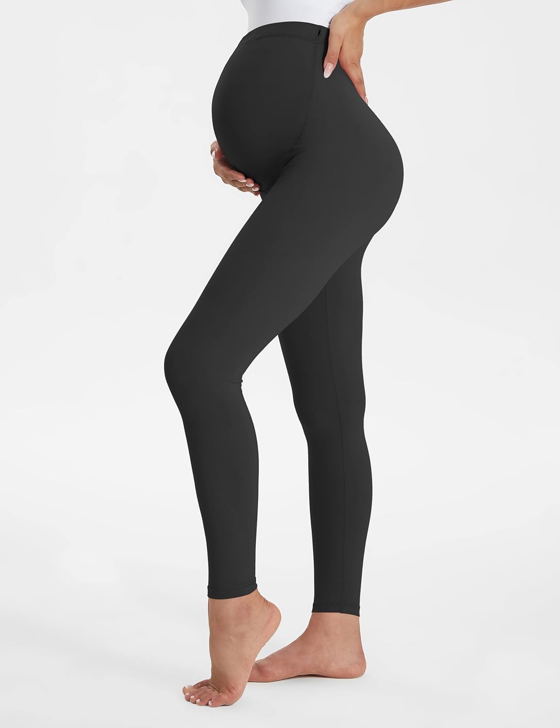 Buttergene Women's Maternity Leggings over the Belly Pregnancy Active Wear Workout Yoga Tights Pants