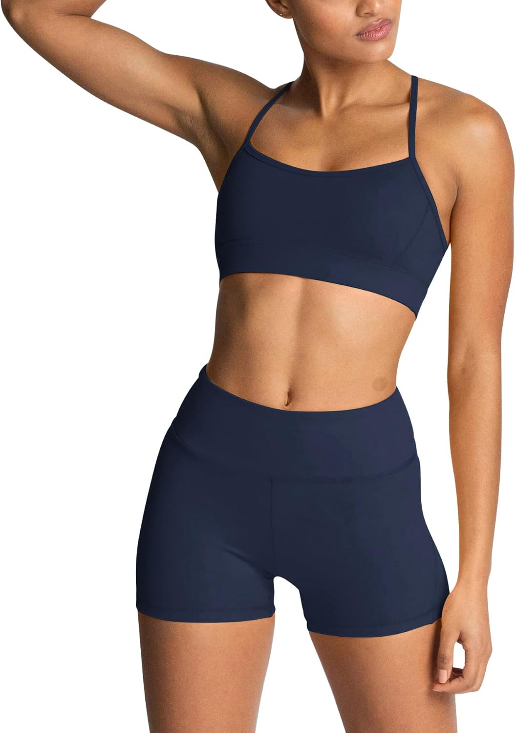 IMEKIS Women's Workout Sets 2 Piece Yoga Outfit High Waisted Biker Shorts Leggings Sports Bra Gym Fitness Clothes Tracksuit - Image 6