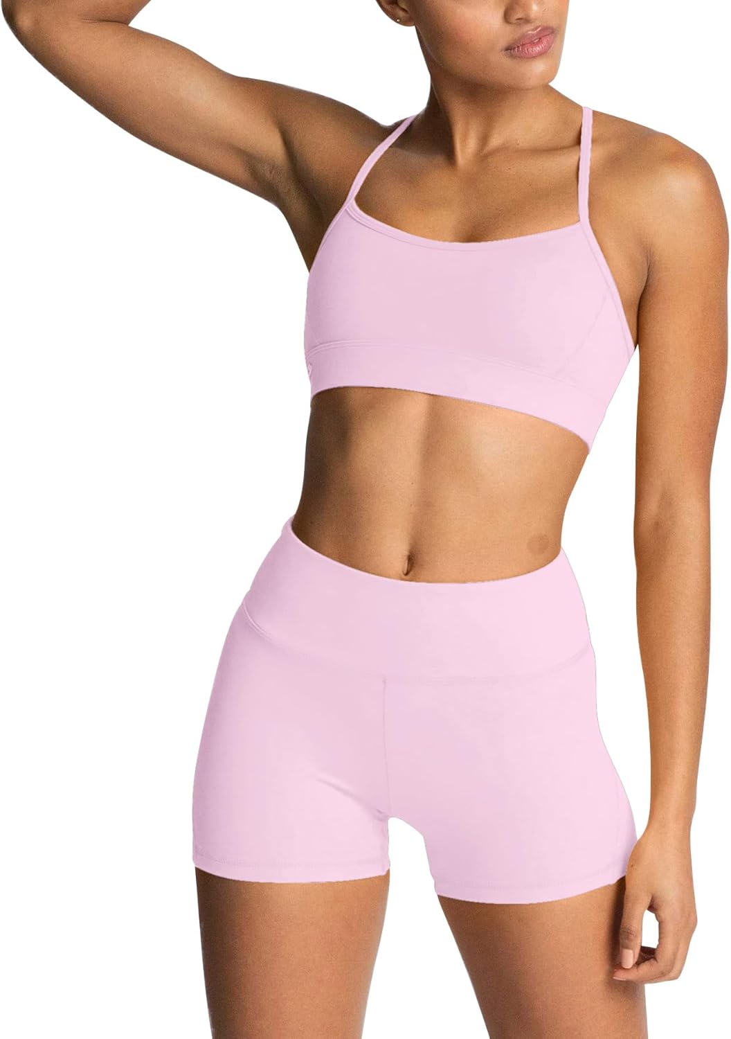 IMEKIS Women's Workout Sets 2 Piece Yoga Outfit High Waisted Biker Shorts Leggings Sports Bra Gym Fitness Clothes Tracksuit - Image 8