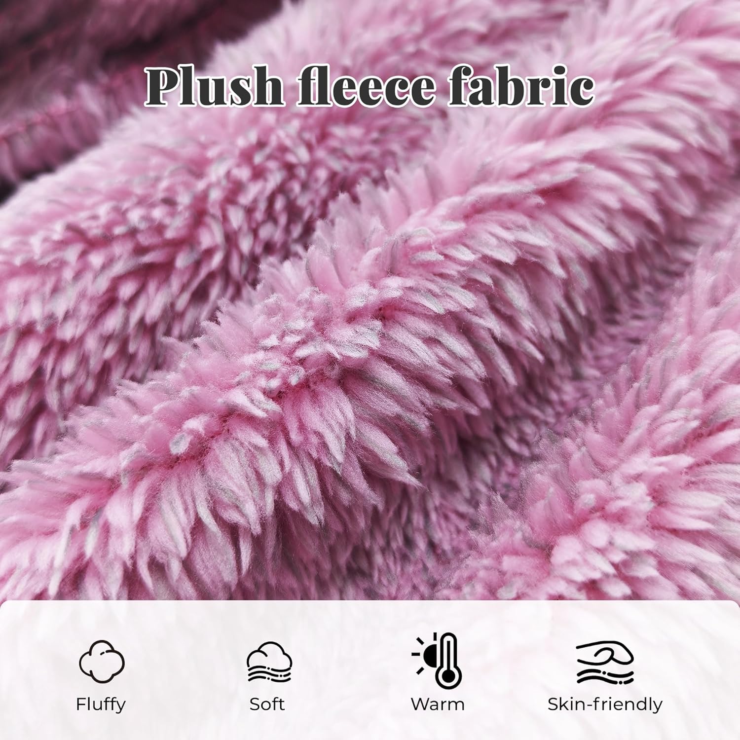 HEARTNICE Womens Hooded Plush Robes Soft Warm Long Bathrobe for Women Fluffy Winter Loungewear