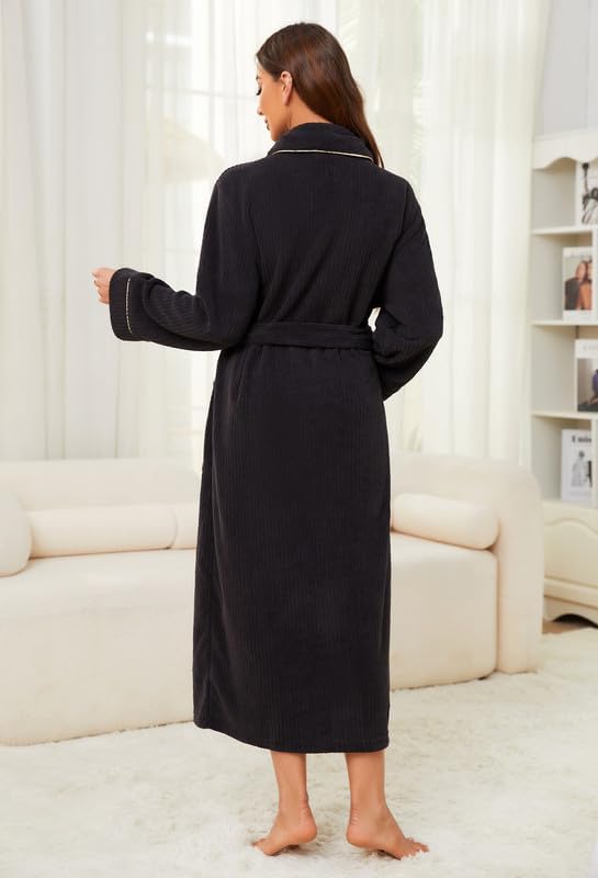 Alternative view of HEARTNICE Women Cozy Robes, Soft Long Sleepwear Comfortable Bathrobe for Women Loose Loungewear Warm
