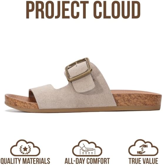 Alternative view of Project Cloud 100% Genuine Leather Womens Sandals u2013 Plush Insole Sandals for Women 2026 u2013 Lightweight & Non Slip Slides & Women Footwear with Buckle (Balanced)