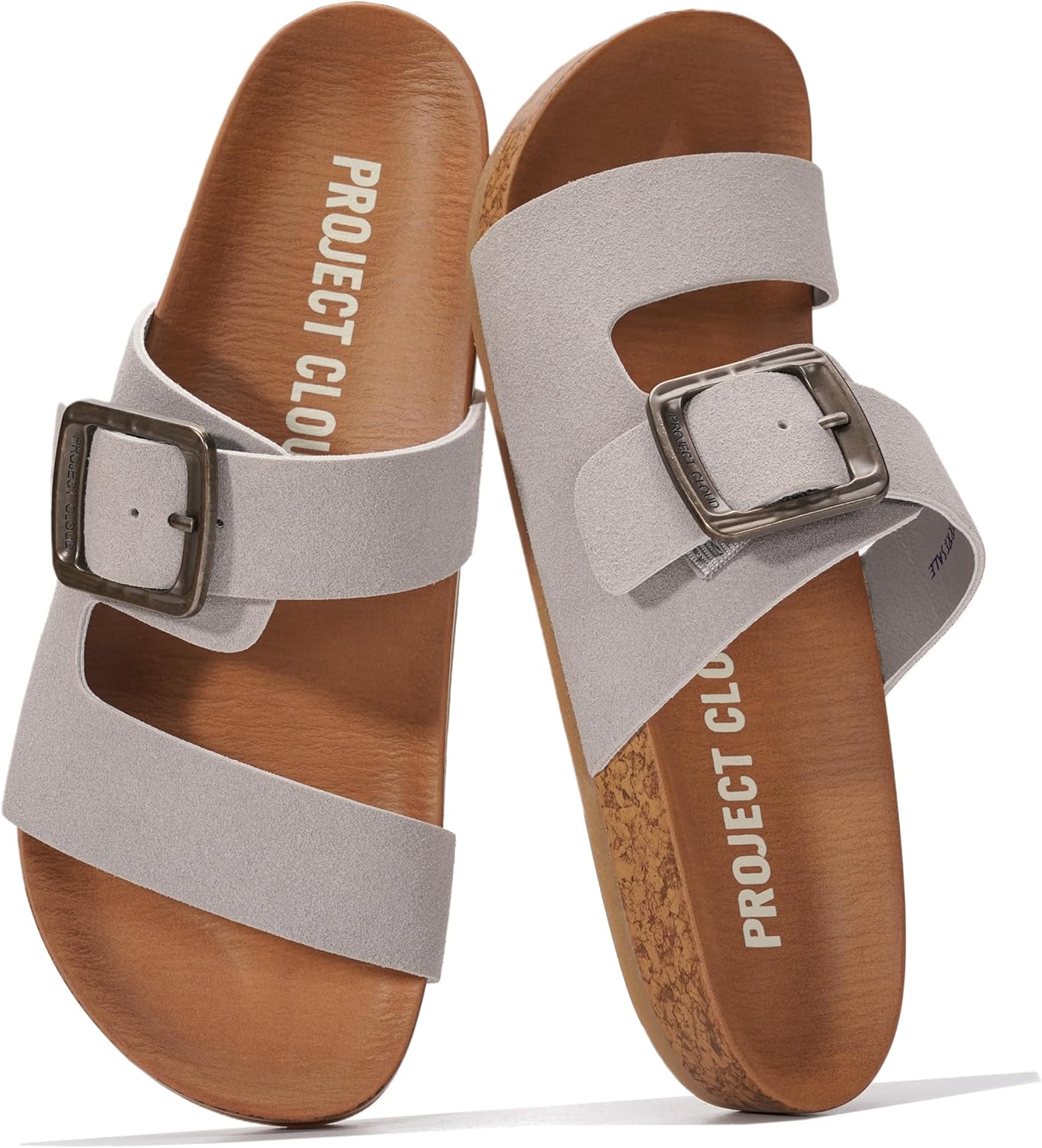 Project Cloud 100% Genuine Leather Womens Sandals u2013 Plush Insole Sandals for Women 2026 u2013 Lightweight & Non Slip Slides & Women Footwear with Buckle (Balanced) - Image 6