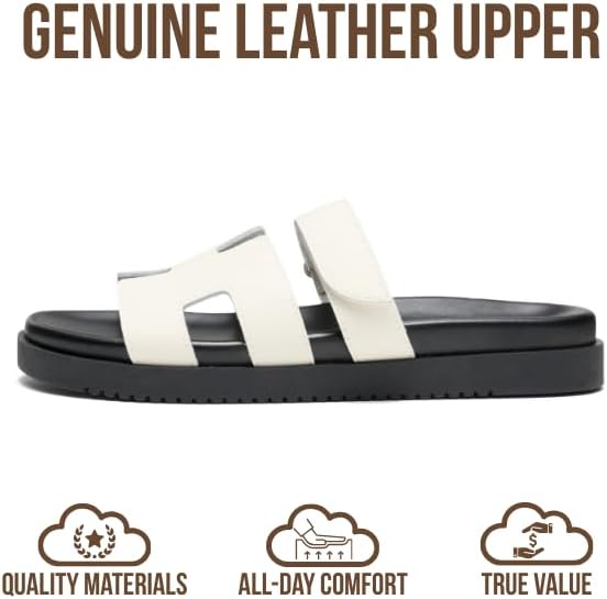 Alternative view of Project Cloud 100% Genuine Leather Womens Sandals - Stylish & Comfy Sandals for Women Footwear with Plush & Soft Insole - Slip-resistant Slides for Women