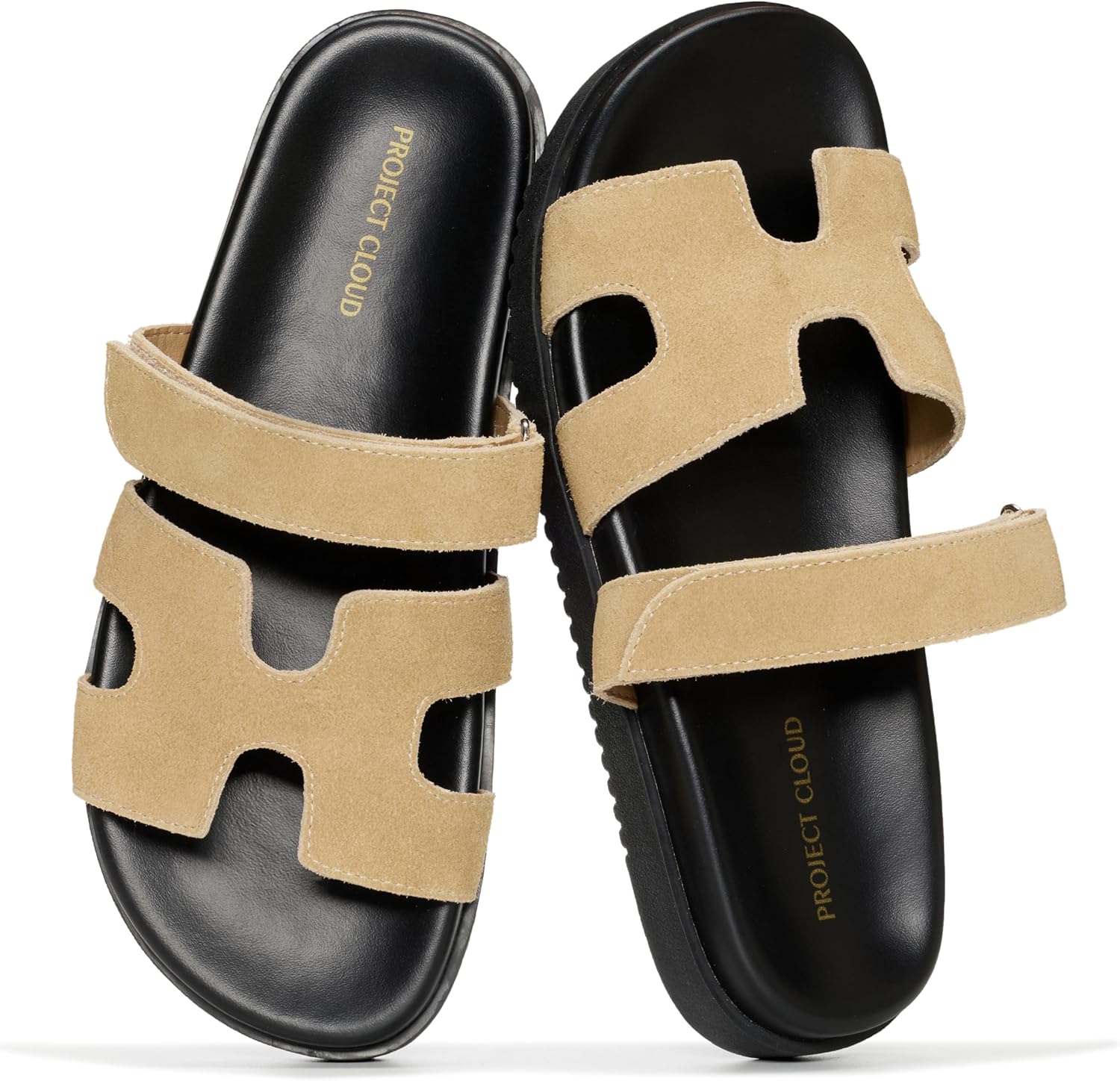 Project Cloud 100% Genuine Leather Womens Sandals - Stylish & Comfy Sandals for Women Footwear with Plush & Soft Insole - Slip-resistant Slides for Women - Image 4