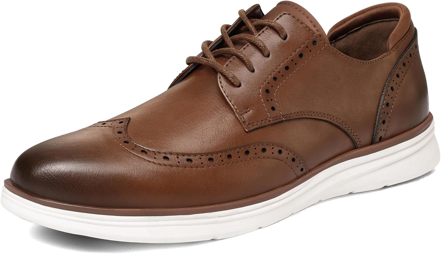 MERIDOS Men's Dress Sneakers Lightweight Casual Business Wingtip Oxford Shoes - Image 7