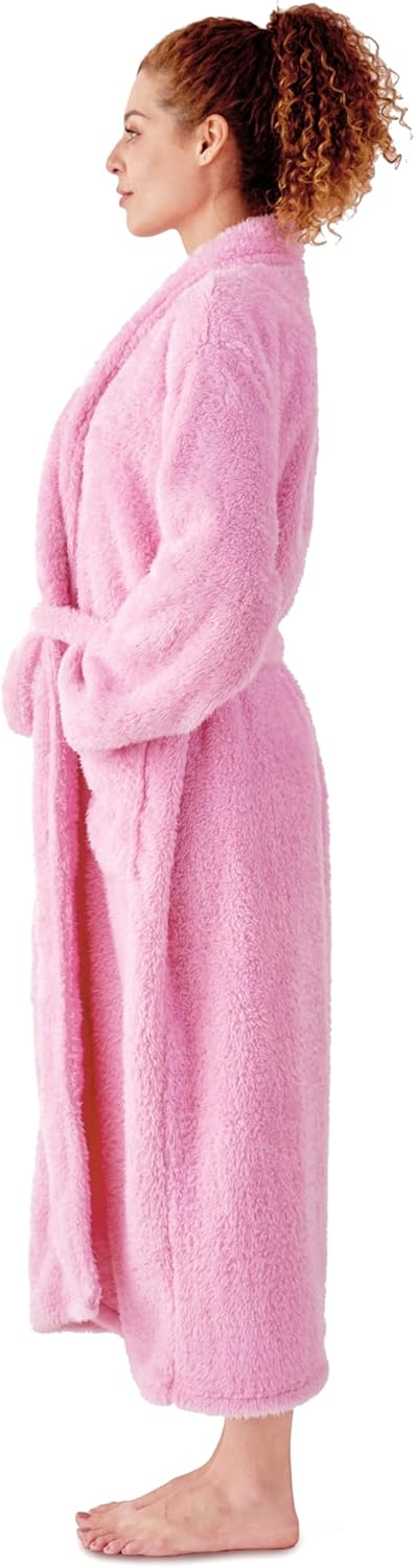 Alternative view of KORBLISS Robes for Women u2013 Premium Plush Fleece Long Bathrobe for Women with Shawl Collar, Soft Warm Womens Robe