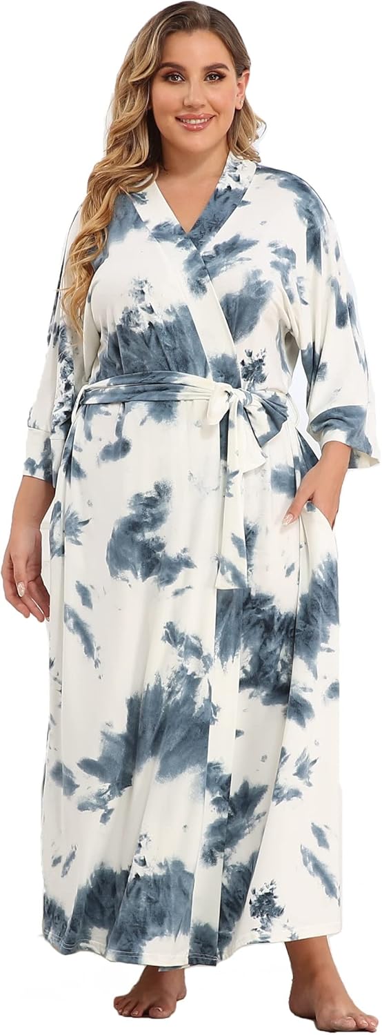 Super Shopping-zone Women's Plus Size Long Robes Kimonos Plus Size Maternity Robes Delivery Robes Sleepwear