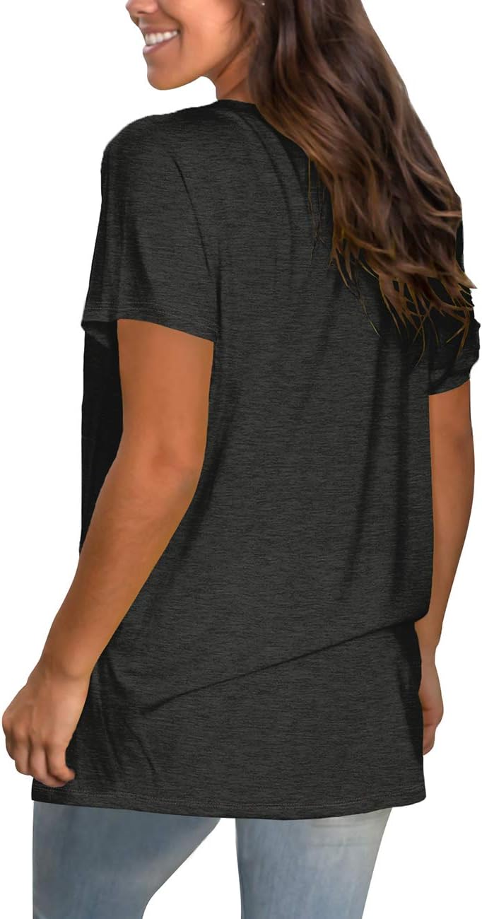 Alternative view of Saloogoe Womens Loose Fit Tshirts Short Sleeve Summer Tops Casual Workout Yoga Tunic T Shirts Tops