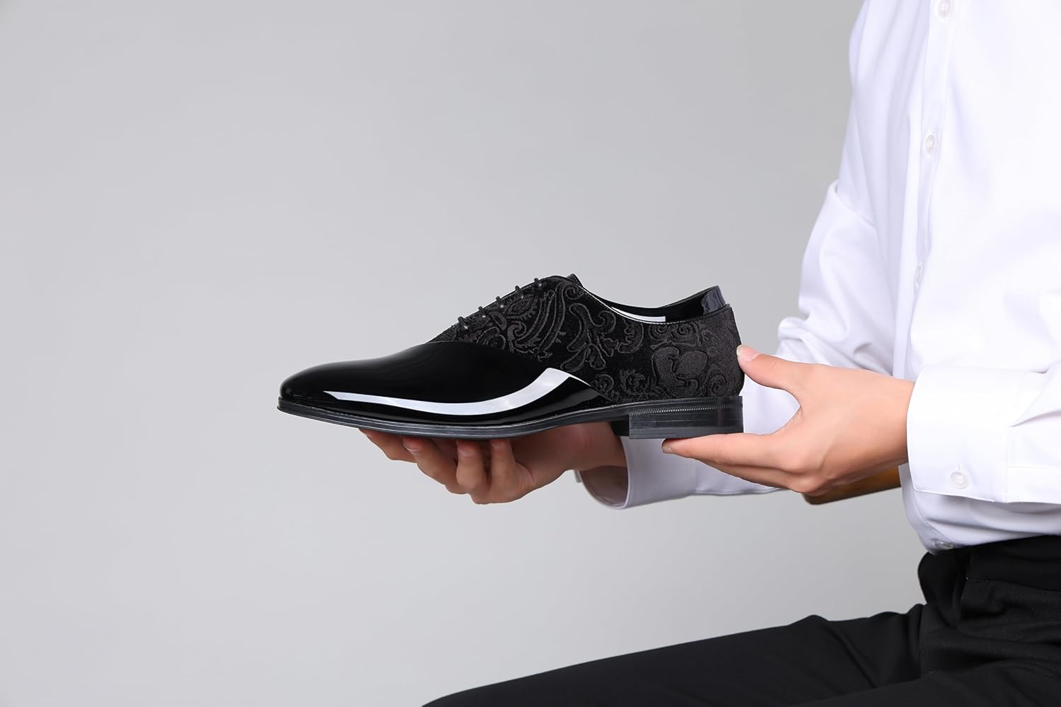 TYNDALL Mens Classic Oxford Modern Formal Lace Up Dress Shoes Wedding Shoe