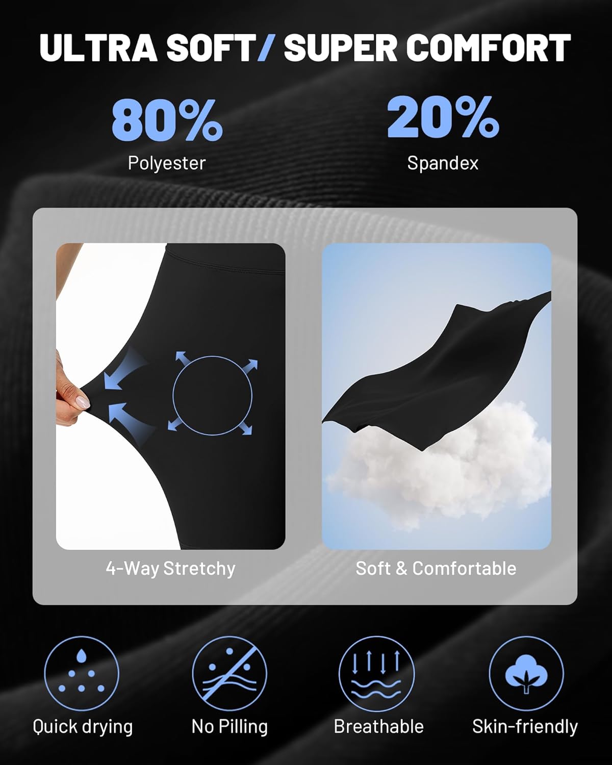 Runhit Women's Workout Biker Shorts - 3"/5"/8" High Waisted Tummy Control Spandex Booty Shorts for Volleyball Gym Yoga Dance - Image 3