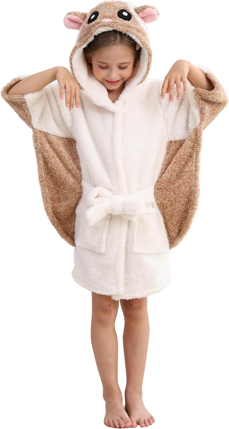 CuteOn Bathrobe for Women Soft Fleece Hooded Plush Loungewear