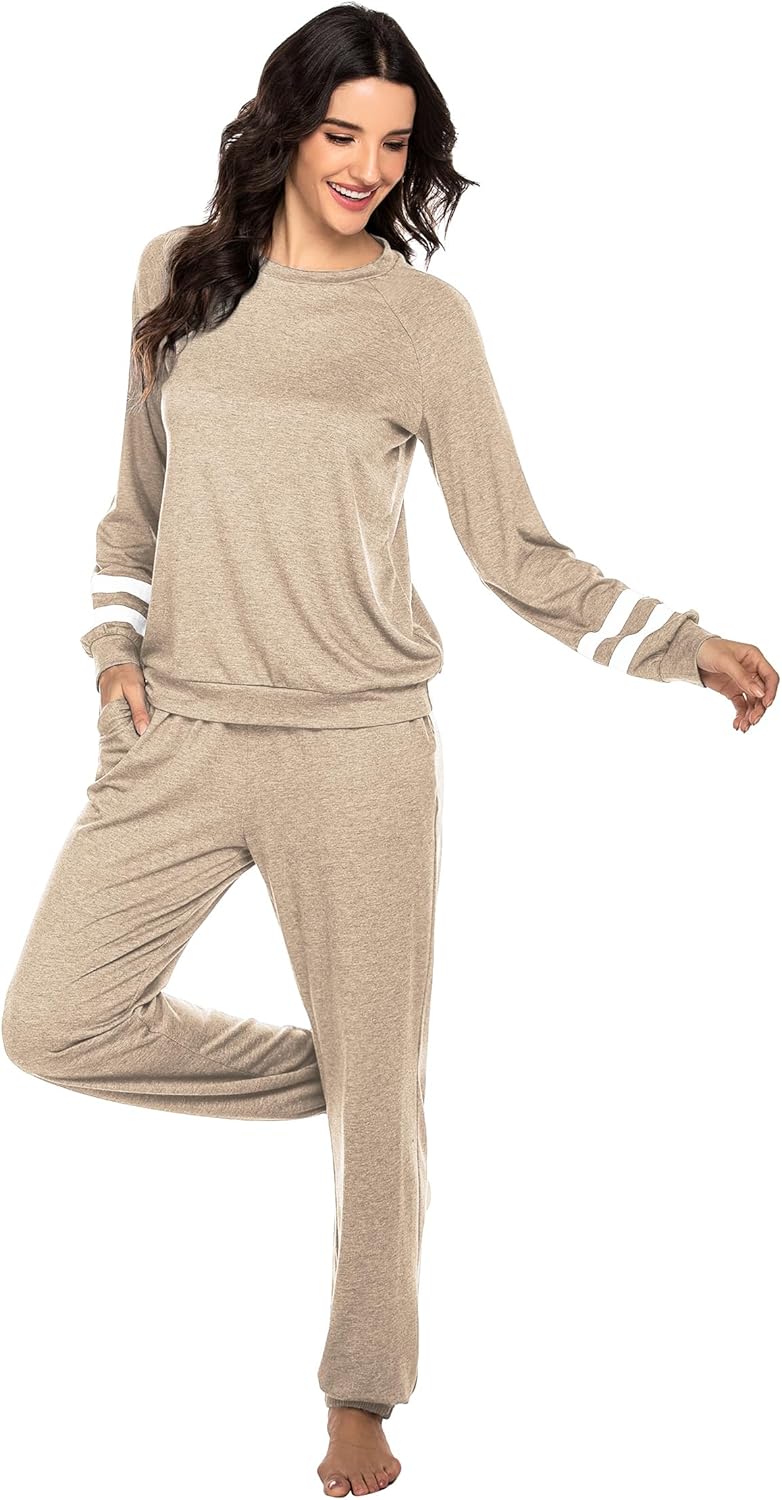 Alternative view of Ekouaer Sweatsuits Womens Loungewear Set Tracksuit Long Sleeve Pajamas Set with Pockets 2 Piece Outfits Lounge Sets