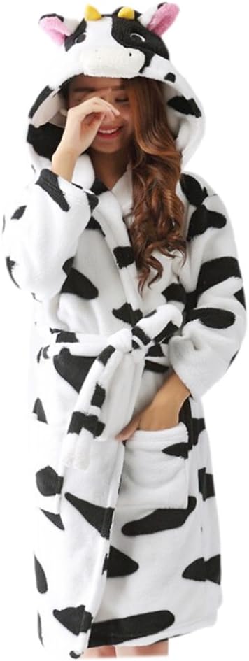 Alternative view of CuteOn Bathrobe for Women Soft Fleece Hooded Plush Loungewear