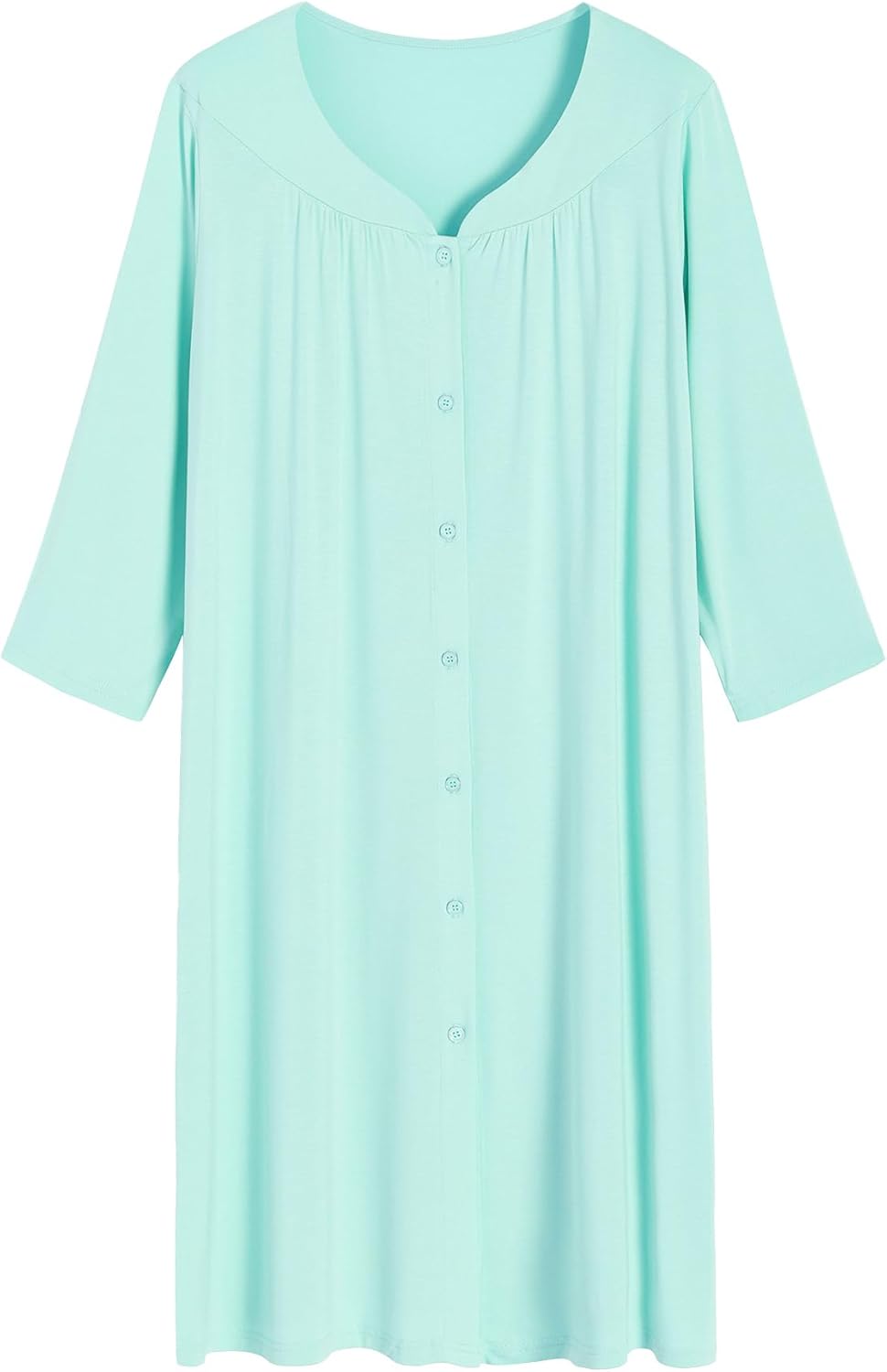 Latuza Women's Viscose Nightgown and Robe Set Button Front Housecoat