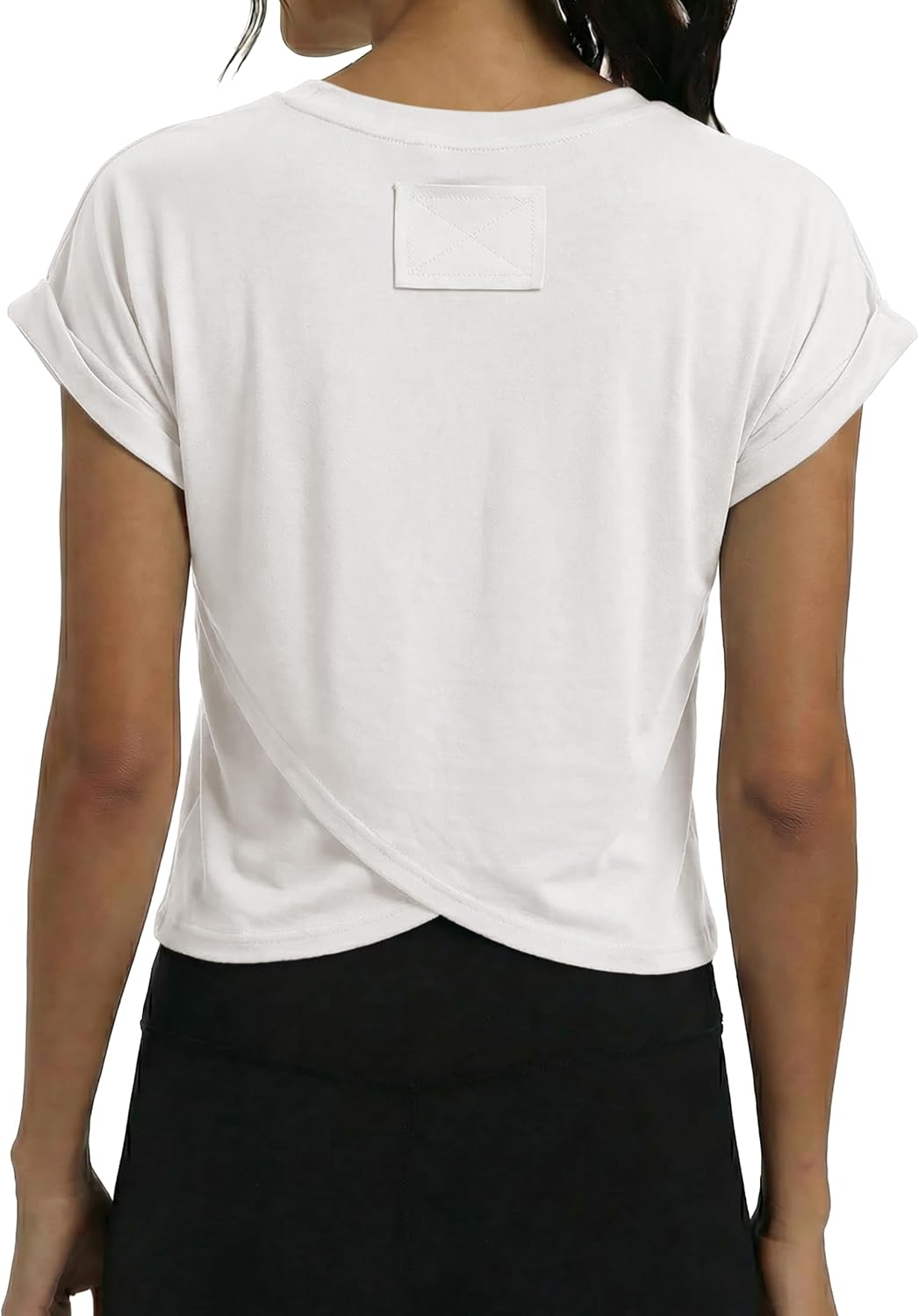 Alternative view of iGENJUN Womens Basic T-Shirts Scoop Neck Short Sleeve Crop Tops Cute Summer Tops Slim Fit Tees Y2k Clothing 2026