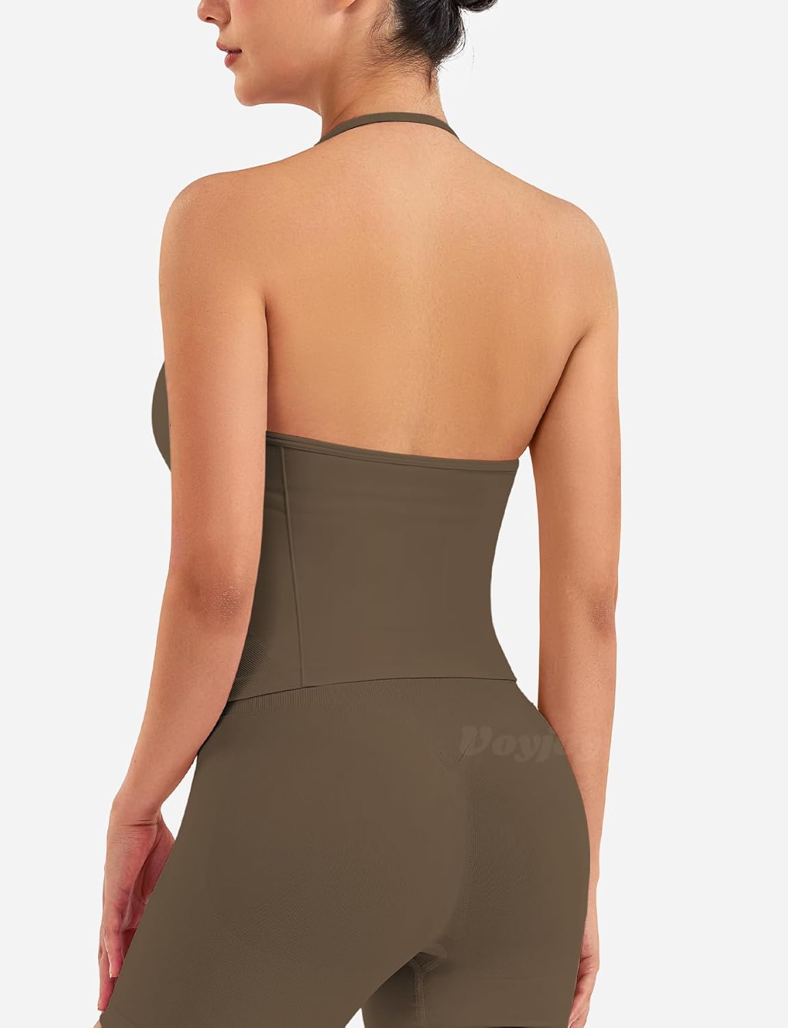 VOYJOY Impact Longline Strappy Top Workout Tank Tops for Women Impact Gym Sports Bra Camis