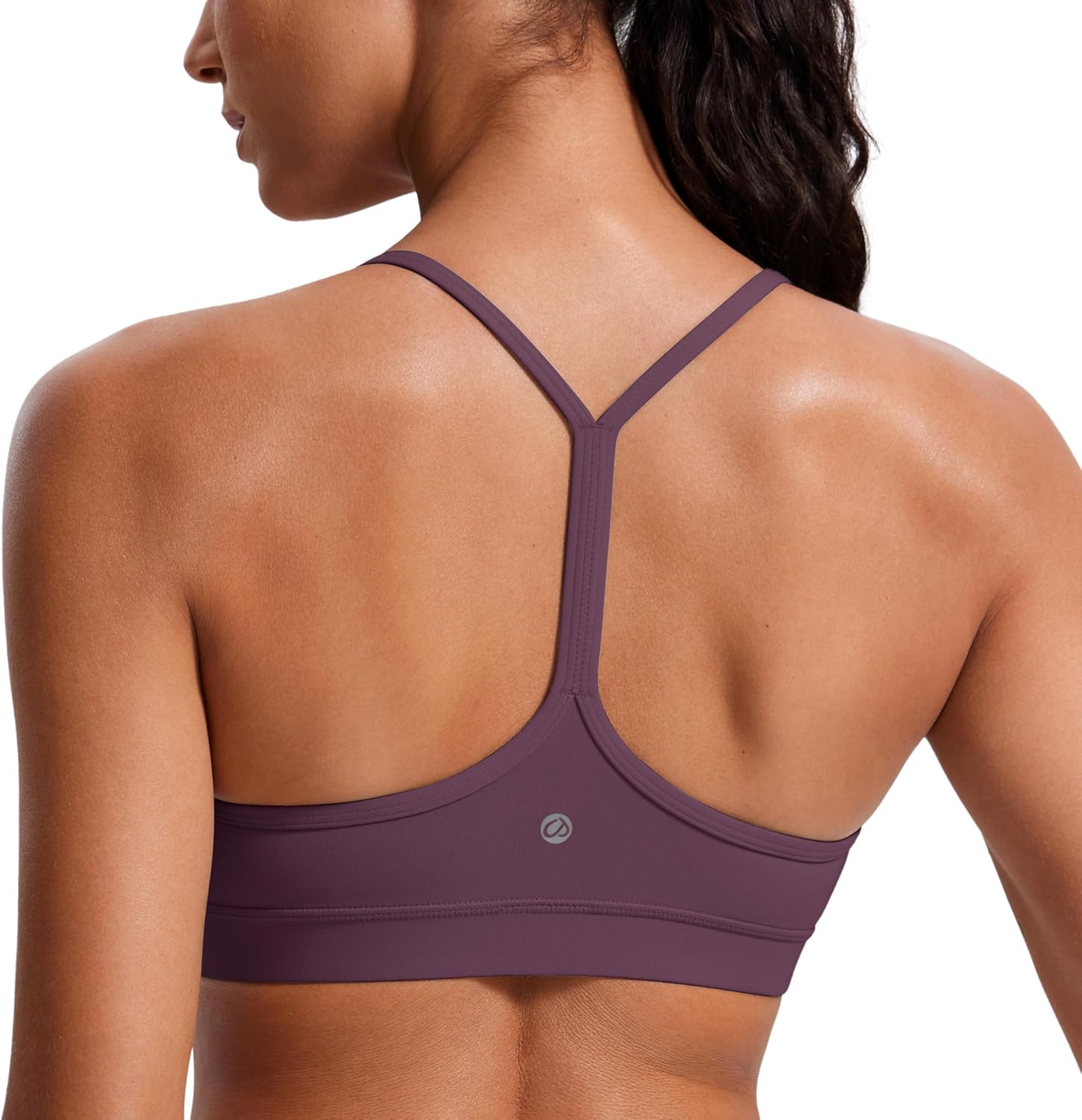 CRZ YOGA Butterluxe Y Back Sports Bras for Women - Padded Racerback Low Impact Spaghetti Thin Strap Workout Yoga Top - Image 4