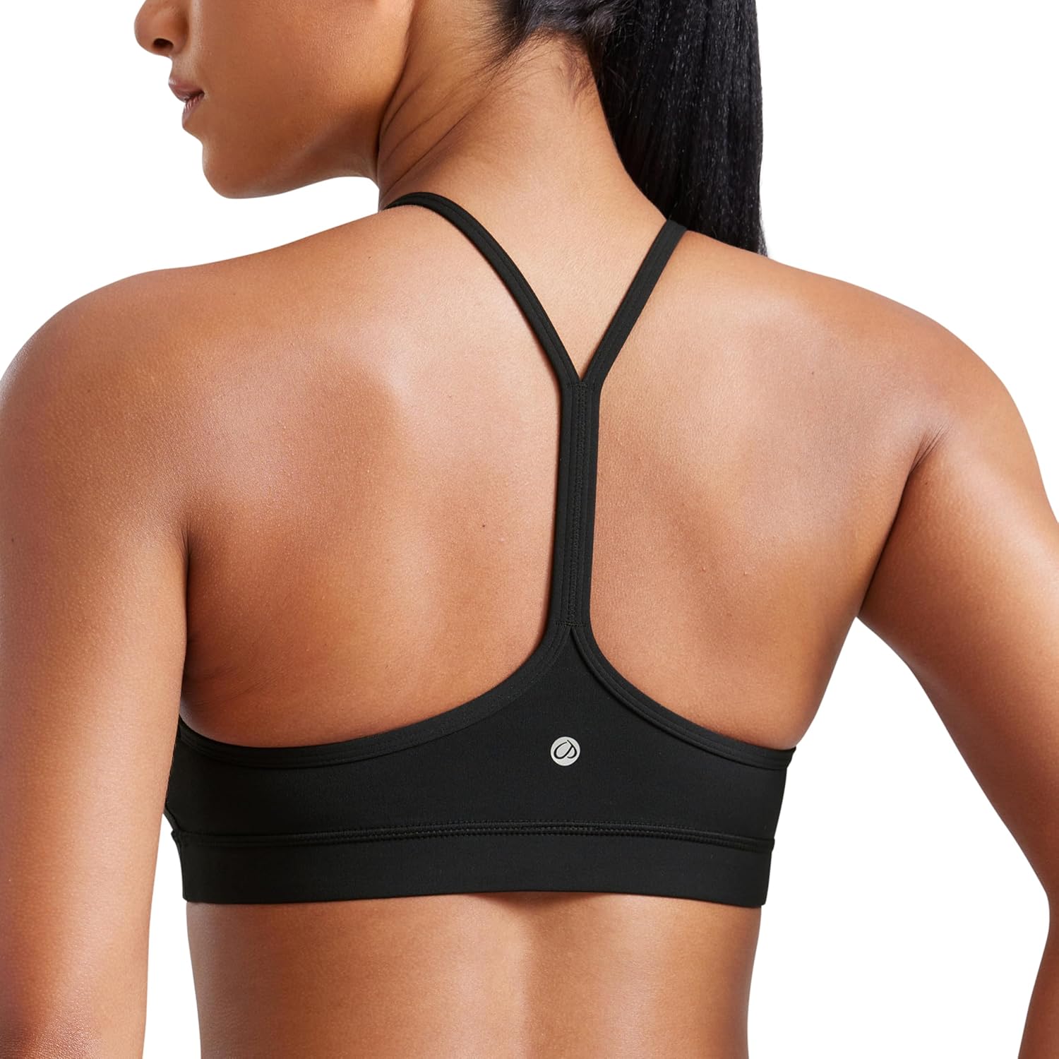 CRZ YOGA Butterluxe Y Back Sports Bras for Women - Padded Racerback Low Impact Spaghetti Thin Strap Workout Yoga Top - Image 7