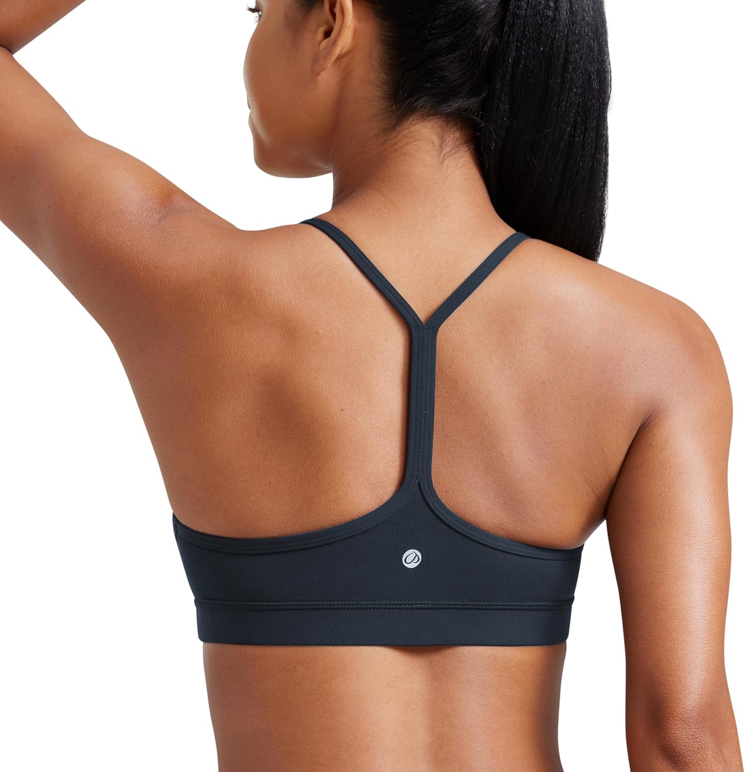 CRZ YOGA Butterluxe Y Back Sports Bras for Women - Padded Racerback Low Impact Spaghetti Thin Strap Workout Yoga Top - Image 9