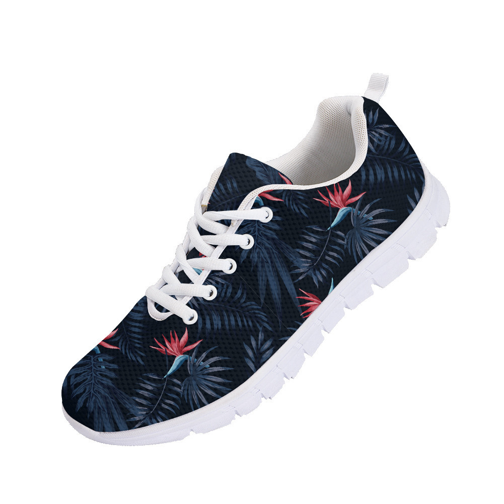 Paradise Plants With Tropical Bird And Leaves Pattern Running Shoes Sport Sneakers - Personalized