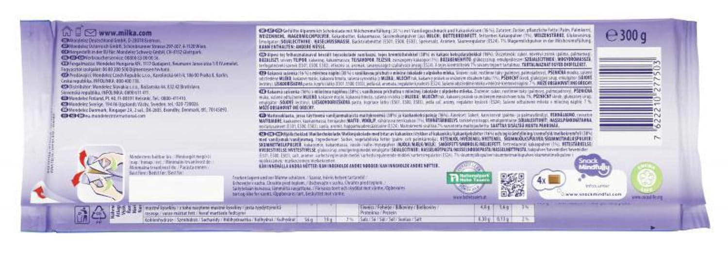 Alternative view of Milka Chocolate Oreo, Large Bar 300g (Oreo)