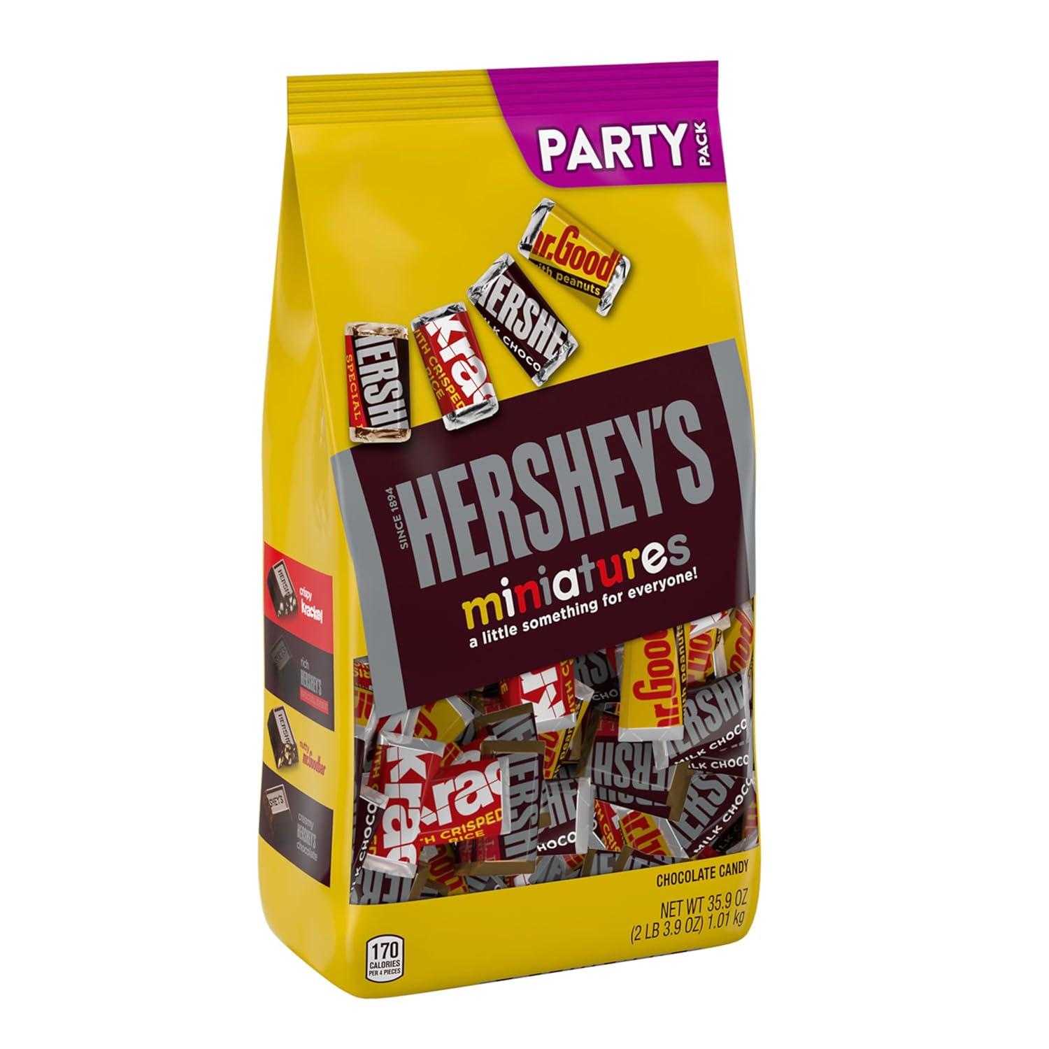 Alternative view of HERSHEY'S Miniatures Assorted Chocolate Candy Party Pack, 35.9 oz