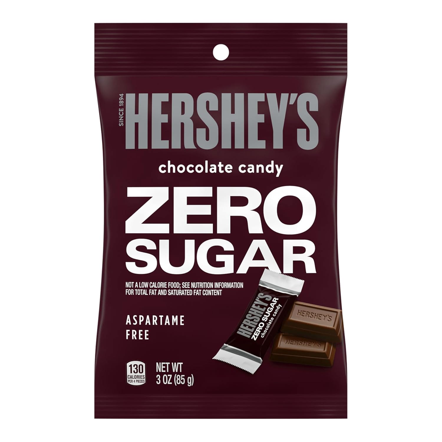 Alternative view of HERSHEY'S Zero Sugar Chocolate Candy Bags, 3 oz (12 Count)