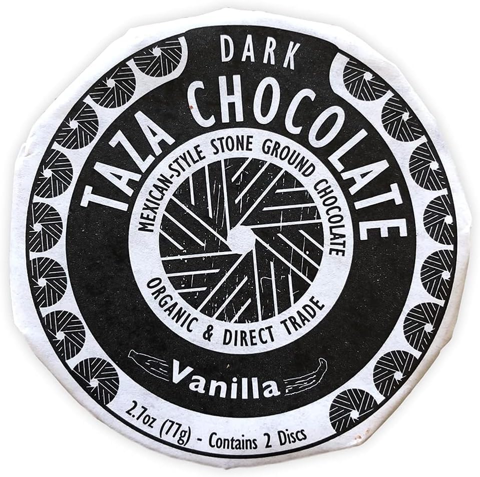 Taza Chocolate Organic Mexicano Disc 50% Dark Chocolate, Vanilla, 2.7 Ounce (12 Count), Vegan