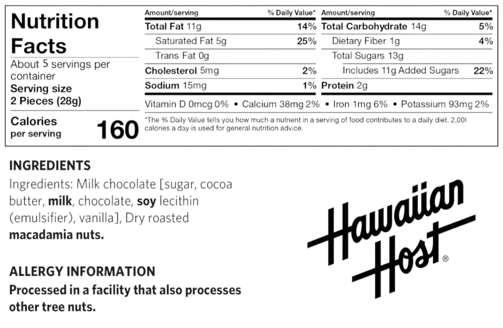 Hawaiian Host Milk Chocolate AlohaMacs