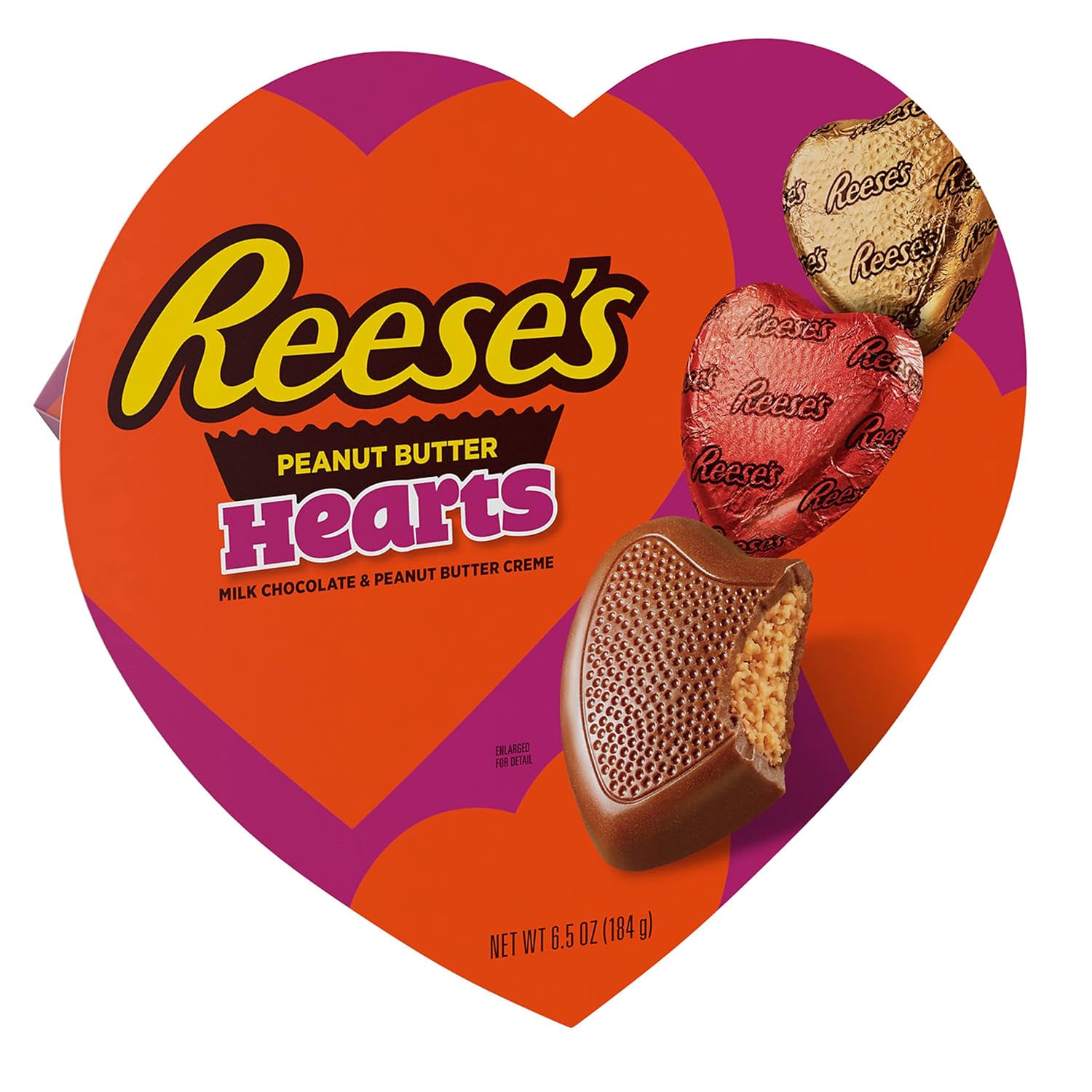 Alternative view of REESE'S Chocolate Peanut Butter Creme Hearts, Valentine's Candy Gift Box, 6.5 oz (Pack of 2)