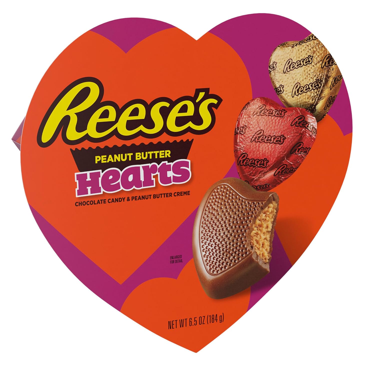 REESE'S Chocolate Peanut Butter Creme Hearts, Valentine's Candy Gift Box, 6.5 oz (Pack of 2) - Image 4